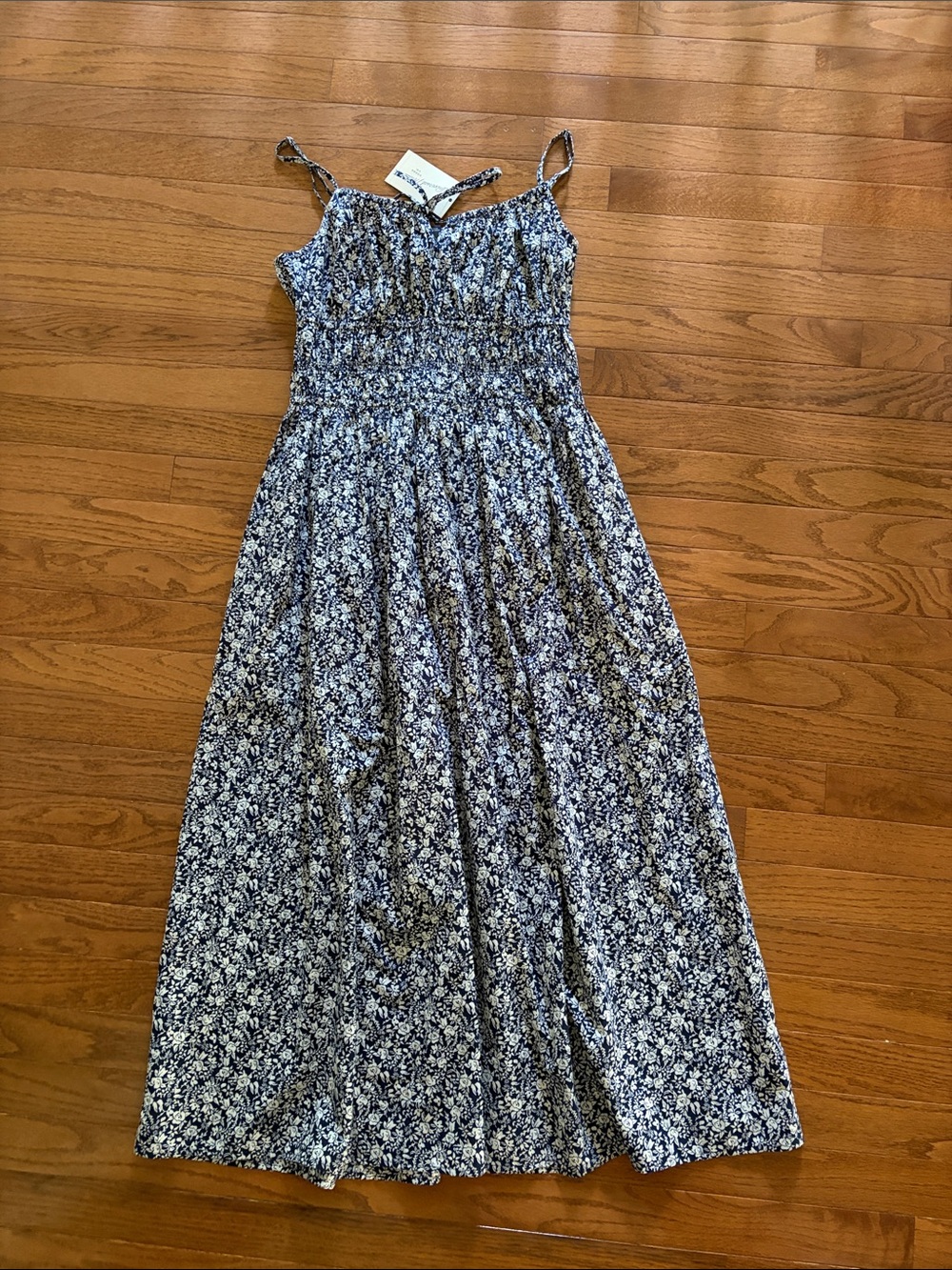 Universal Thread Blue Floral Asymmetrical Sundress